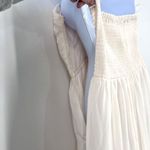 Lulus A Star is Born Cream Strapless Maxi Dress Beaded Embellished Medium Photo 5