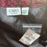 Cato Swing Jacket 14/16 Burgundy Black Textured Shawl Collar Classy Elegant Edgy Photo 5