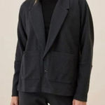 Pact  Organic Cotton Airplane Relaxed Blazer Size XXXL Black Minimalist Photo 0