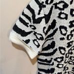 Intermix Black & White Leopard Print ‎ Sweater Sz Small Photo 3