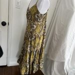 Mlle Gabrielle Boho Tiered Maxi Sundress in Yellow Floral y2k Spaghetti Strap A-Line Dress Photo 4