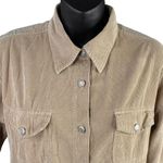 Gap VTG 90s Blue Jeans Long Sleeve Button Up Corduroy Tan Shirt Women’s M School Photo 1