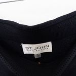 St. John Collection Pants Size 14 Black Santana Knit Cropped Minimal Quiet Luxe Photo 5