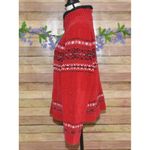 Carolyn Taylor Ladies Red Full Zip Faux Fur Fair Isle Sweater Cardigan Size XL Photo 8