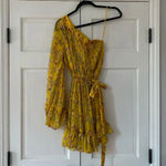 Alexis  Edyta Floral One-Shoulder Dress Yellow‎ Floral Revolve Size XS Photo 2