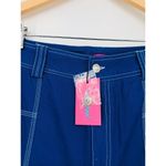 Edikted Royal Blue 100% Cotton Cargo Baggy Lightweight Pants Juniors L Photo 10
