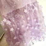 Altar'd State Aurora Purple 3D Floral Babydoll Mini Dress Embellished Lavender Photo 2