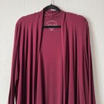 INC Waterfall Cardigan Womens 2X Stretch Soft Career Workwear Business Casual Red Photo 2