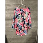 Lilly Pulitzer Ariele Romper in High Tide Navy Tropicolada Lightweight S Photo 4