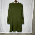 J.Crew ‎ Olive Green Long Sleeve Crewneck Dress with Pockets Size M Photo 3