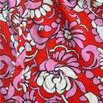 Trina Turk  Midi Shirt Dress Womens Size Small Pink Red Floral Long Sleeve Photo 7