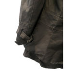 Guess Vintage Y2K Leopard Print Nylon Belted Hooded Trench Coat Size Large Black Photo 2