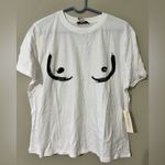 Forever 21  plus size 0X breast graphic knit t-shirt short sleeve crew neck boobs Photo 2