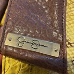 Jessica Simpson Snake Print Hobo Faux Python Handbag, Yellow & Brown Photo 5