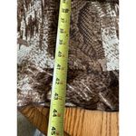 Vintage Y2k 90S Snakeskin Animal Print Ruffles Midi Dress Sheer Shoulder Pads 10 Brown Size undefined Photo 5