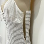 The East Order NWT Revolve Chance Mini Dress Small White Smocked Striped Coastal Photo 8