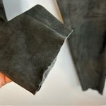 Alice + Olivia 100% Lamb Skin Sued Charcoal Grey Zip Front Legging/Pants Size 4 Photo 8