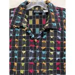 Onque Casuals Lightweight Eyelash Fringe Hem Button Up Shacket Top Size XL Boho Black Photo 2