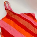Modcloth  One Shoulder Striped One Piece Swimsuit Size Medium Photo 5