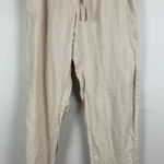CP Shades  Hampton 100% Linen Pants Women's Small Beige Drawstring Waist Coastal Photo 0