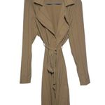 potter's pot Women M Wrap Jacket Lightweight Trench Tie Career Minimal Modest Photo 0