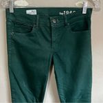Gap Dark Emerald Green Zip Leg Legging Jeans Photo 2