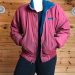 L.L.Bean VINTAGE MAROON RED  BOMBER FLEECE LINED BLUE JACKET Photo 0