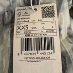 Mango NWT Mng Long Dress Animal Print Ruched US Sz 0 Mob Wife Dark Romantic Boho Photo 8