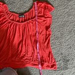 Salmon flowy ruffle top Pink Size L Photo 4