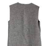 ZARA Gray Sleeveless Wool Longline Patch Pocket Midi Duster Vest Small Photo 6
