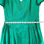 Alfred Angelo Vtg 80s Dance Allure Dress S Green Taffeta Cutout Bow Hi Lo Prom Cosplay Retro Photo 8