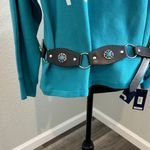 White Mountain  Black Belt with Turquoise pearls and silver accents and buckle Photo 1
