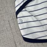 Lululemon Quiet Stripe Speed Short Athletic Shorts Low Rise Navy White Size 8 Photo 6