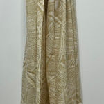 J. McLaughlin  Reed Scarf NWT‎ $98 100% Wool Shaw Geo Palm Tan White Neutral Photo 0