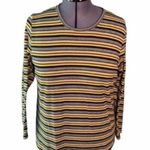 Roommates Long Sleeve Top Ribbed Multicolor Stripe Photo 0