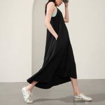 Athleta  Presidio Traveler Maxi Dress Black Sleeveless Scoop Pocket Size Medium Photo 6