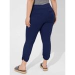 Torrid  Plus Size Navy Blue Pull On Skinny Stretch Poplin Mid-rise Joggers Pants Photo 2