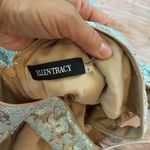 Ellen Tracy Women’s size 8  nude light aqua blue lace overlay dress sequence READ Photo 2