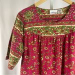 Vintage The Vermont Country Store Small Cottagecore Prairie Floral Tiered Dress Red Photo 7