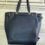 G.I.L.I Got it Love It Navy Blue Leather Large Bucket Handbag NWOT Photo 5