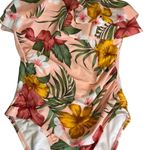 Kona Sol Women's Bandeau Front Ruched Full Coverage One Piece Swimsuit Medium Photo 3