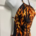 Bear Dance Fire Print With Open Back Mini Dress Photo 5