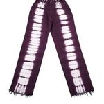 PacSun Eco Raspberry Tie Dye High Waisted Straight Leg Jeans Size 22 Purple Crop Photo 0
