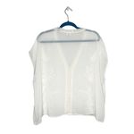 Cato White Semi Sheer Embroidered Boxy Fit Blouse Or Coverup Photo 6