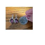 Handcrafted earrings with Swarovski crystal Silver Photo 4
