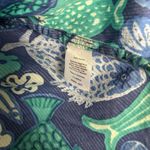 Talbots  Tunic Top Womens Small Blue Multicolor Fish Ocean Novelty Print Blouse Photo 7