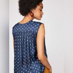 Free People Women’s Mornings In Marrakesh Tie Front Navy Silky Tank Top Size S Photo 1