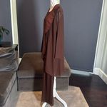 Women’s Brown Chiffon Lapel Jacket 3 Piece Formal Wedding Party Pant Suit Size 4 Photo 4