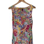 Ralph Lauren Lauren Sleeveless Multicolor Floral Print Fit Flare Dress Petite S Photo 1