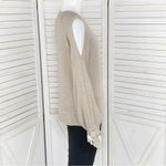 INC  International Concepts Metallic Split Sleeve Pullover Sweater Tan Small Photo 3